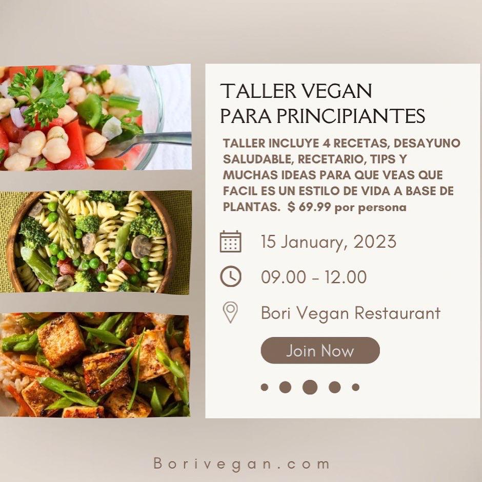 Recetas veganas para principiantes (presencial) 15 de enero de 2023